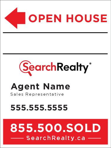 Search Realty Sandwich Board  18 x 24 - with Marker Panel - 2 Agents