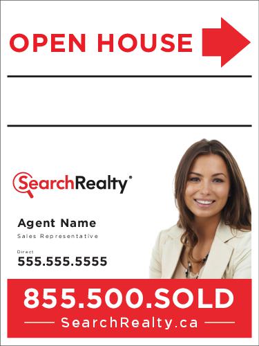 Search Realty Sandwich Board  18 x 24 with Photo & Marker Panel -1 Agent
