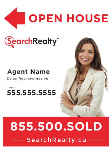 Search Realty Sandwich Board  18 x 24 with Photo -2 Agents