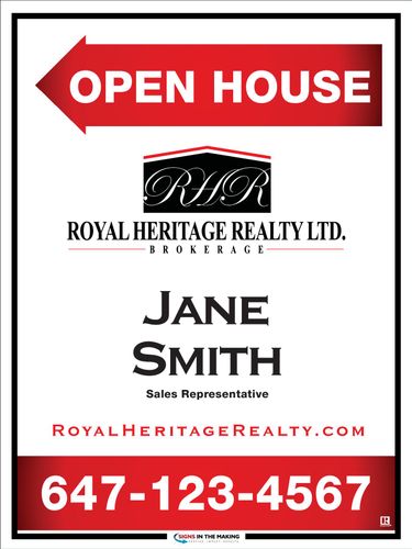 Royal Heritage Realty Sandwich Board  18 x 24 - 2 Agent