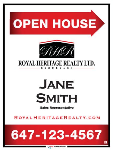 Royal Heritage Realty Sandwich Board  18 x 24 - 2 Agent