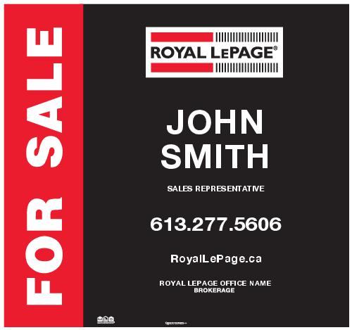 Royal LePage For Sale Sign - 32x30 - Black
