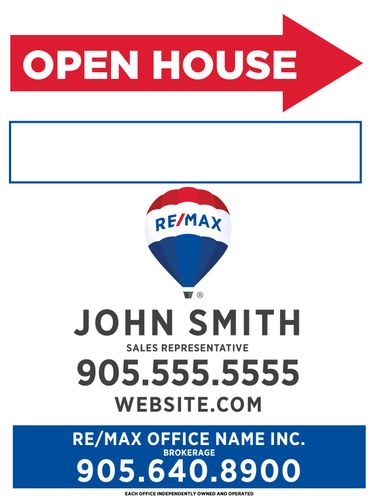 RE/MAX® - Open House Sandwich Board - 18x24 w/Marker Panel