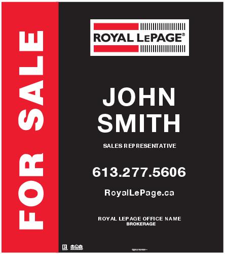 Royal LePage - For Sale Sign - 32x36 - Black
