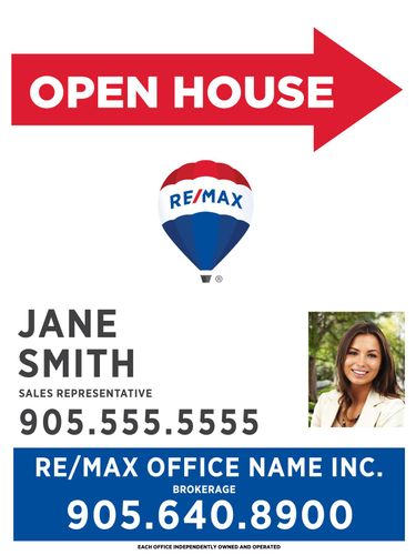 RE/MAX® - Open House Sandwich Board w/Photo - 24x32