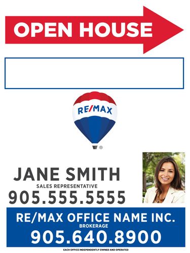 RE/MAX® - Open House Sandwich Board w/Marker Panel & Photo - 24x32