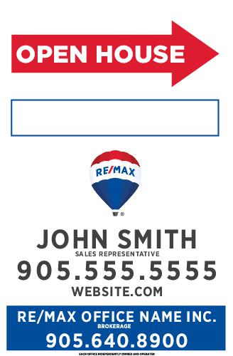 RE/MAX® - Open House Sandwich Board w/Marker Panel - 19x29