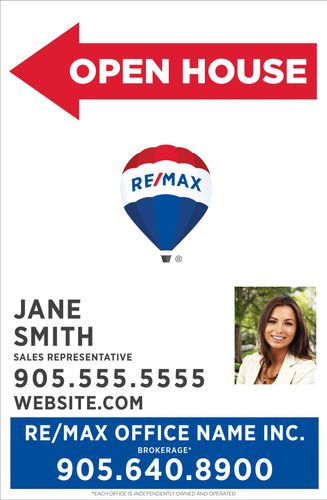 RE/MAX® - Open House Sandwich Board w/Photo - 19x29