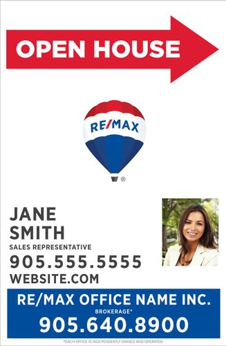RE/MAX® - Open House Sandwich Board w/Photo - 19x29