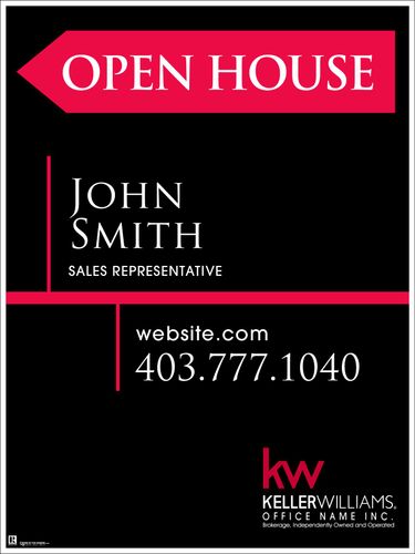 KW - Sandwich Board - Black - 18x24