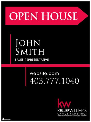 KW - Sandwich Board - Black - 18x24