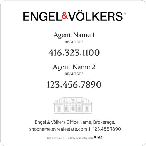 Engel & Völkers - For Sale Sign - 24x24 - 2 Agents