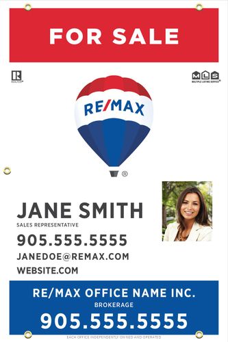 RE/MAX® - For Sale Sign - 24x36 with Photo