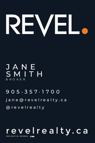 REVEL Realty For Sale Sign - 24x36 - NO For Sale - Dark Blue Standard