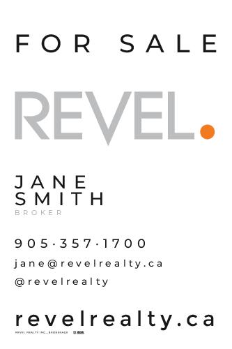 REVEL Realty For Sale Sign - 24x36 - White Standard