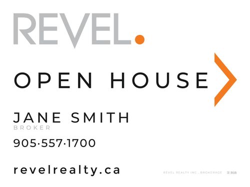 REVEL Realty Open House Inserts - 24x18 - White