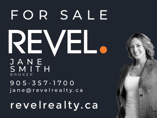 REVEL Realty For Sale Sign - 32x24 - Dark Blue with Photo
