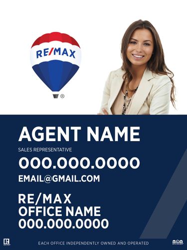 Re/Max For Sale Sign 24 x 32 - Promo blue