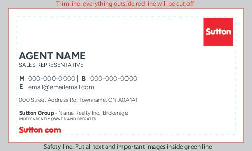 Sutton Business Cards - Style 01 (No Photo)