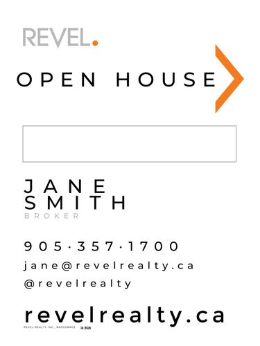 REVEL Realty Sandwich Board - 18x24 -  w/Marker Panel - White