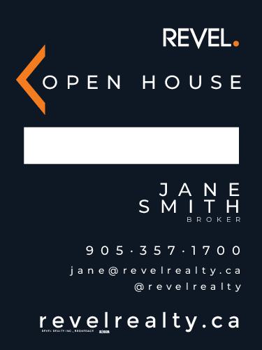 REVEL Realty Sandwich Board - 18x24 - w/Marker Panel - Dark Blue