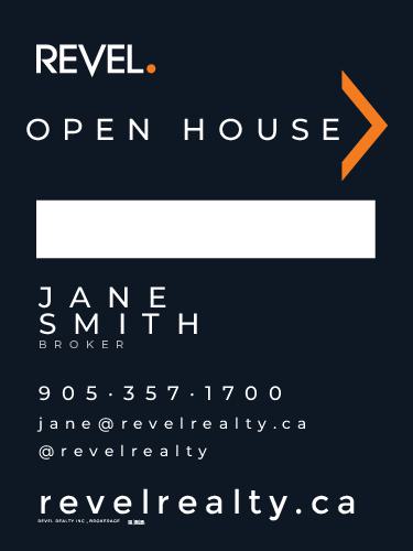 REVEL Realty Sandwich Board - 18x24 - w/Marker Panel - Dark Blue