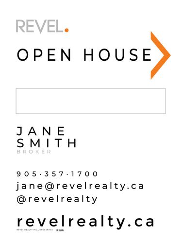 REVEL Realty Sandwich Board - 24x32 -  w/Marker Panel - White