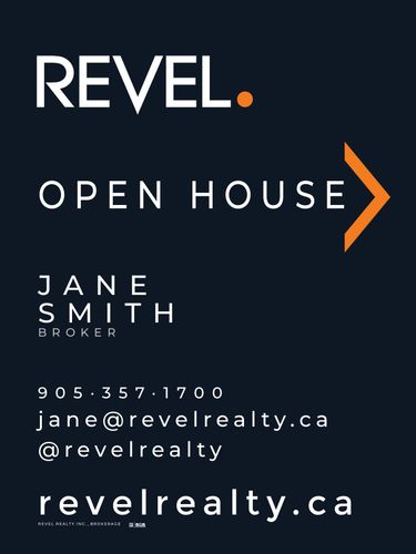 REVEL Realty Sandwich Board -  24x32 - Dark Blue Standard