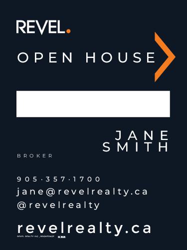REVEL Realty Sandwich Board -  24x32 - w/Marker Panel - Dark Blue