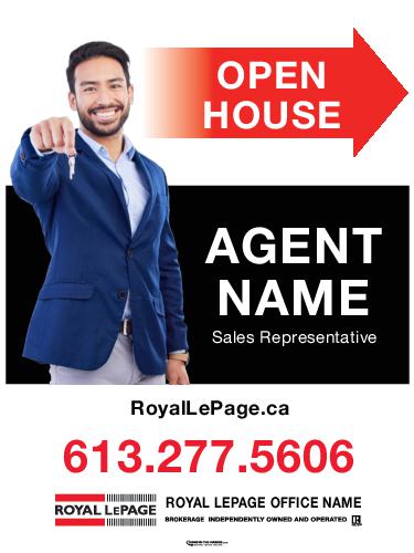 Royal LePage - Sandwich Board - 18x24 - Black Band with Photo