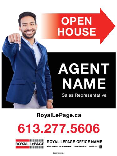 Royal LePage - Sandwich Board - 24x32 - Black Band with Photo
