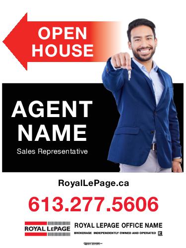 Royal LePage - Sandwich Board - 24x32 - Black Band with Photo