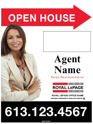 Royal LePage - Sandwich Board - 18x24 - Classic w/Photo & Marker Panel