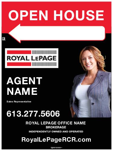 Royal LePage - Sandwich Board - 18x24 - Black Standard with Photo