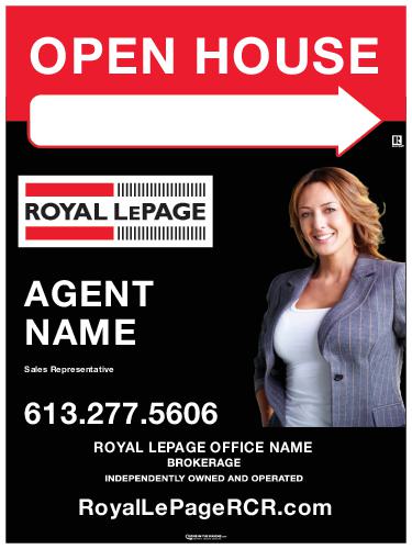 Royal LePage - Sandwich Board - 18x24 - Black Standard with Photo