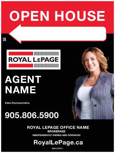 Royal LePage - Sandwich Board - 24x32 - Black Standard with Photo