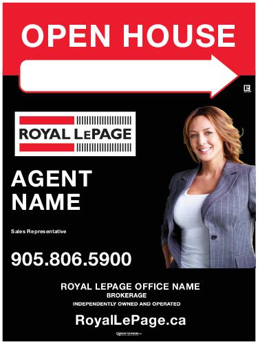 Royal LePage - Sandwich Board - 24x32 - Black Standard with Photo