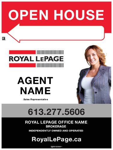 Royal LePage - Sandwich Board - 18x24 - White Standard with Photo