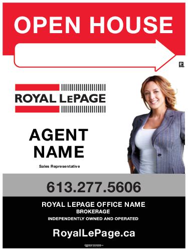 Royal LePage - Sandwich Board - 18x24 - White Standard with Photo