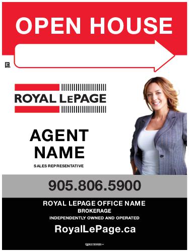 Royal LePage - Sandwich Board - 24x32 - White Standard with Photo