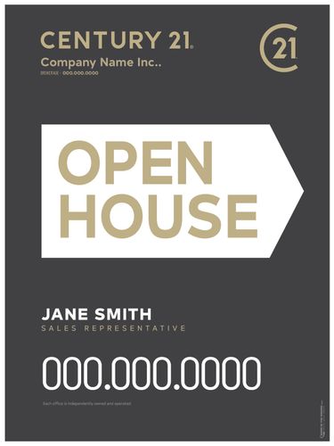 Century 21 Sandwich Board Black - 24x32