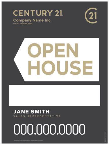 Century 21 Sandwich Board Black w/ Marker Panel - 24x32