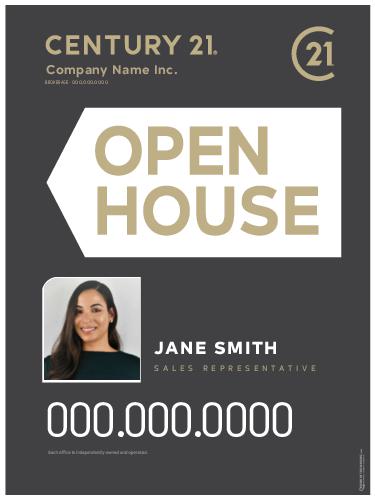 Century 21 Sandwich Board Black - 24x32 w/Photo