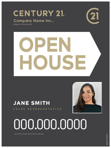 Century 21 Sandwich Board Black - 24x32 w/Photo