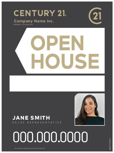 Century 21 Sandwich Board Black - 24x32 w/Photo & Marker Panel