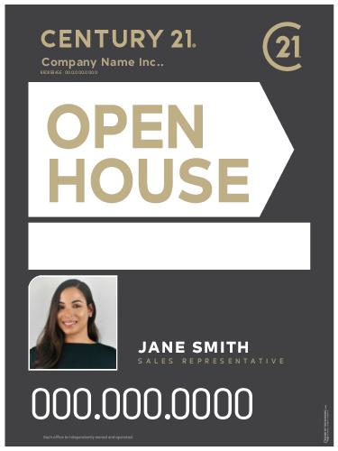 Century 21 Sandwich Board Black - 24x32 w/Photo & Marker Panel