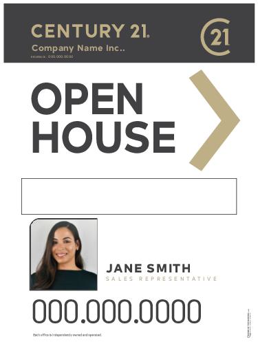 Century 21 Sandwich Board White - 24x32 w/Photo & Marker Panel