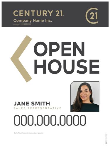 Century 21 Sandwich Board White - 24x32 w/Photo