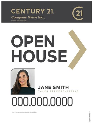 Century 21 Sandwich Board White - 24x32 w/Photo