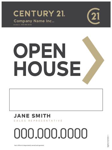 Century 21 Sandwich Board White w/ Marker Panel - 24x32